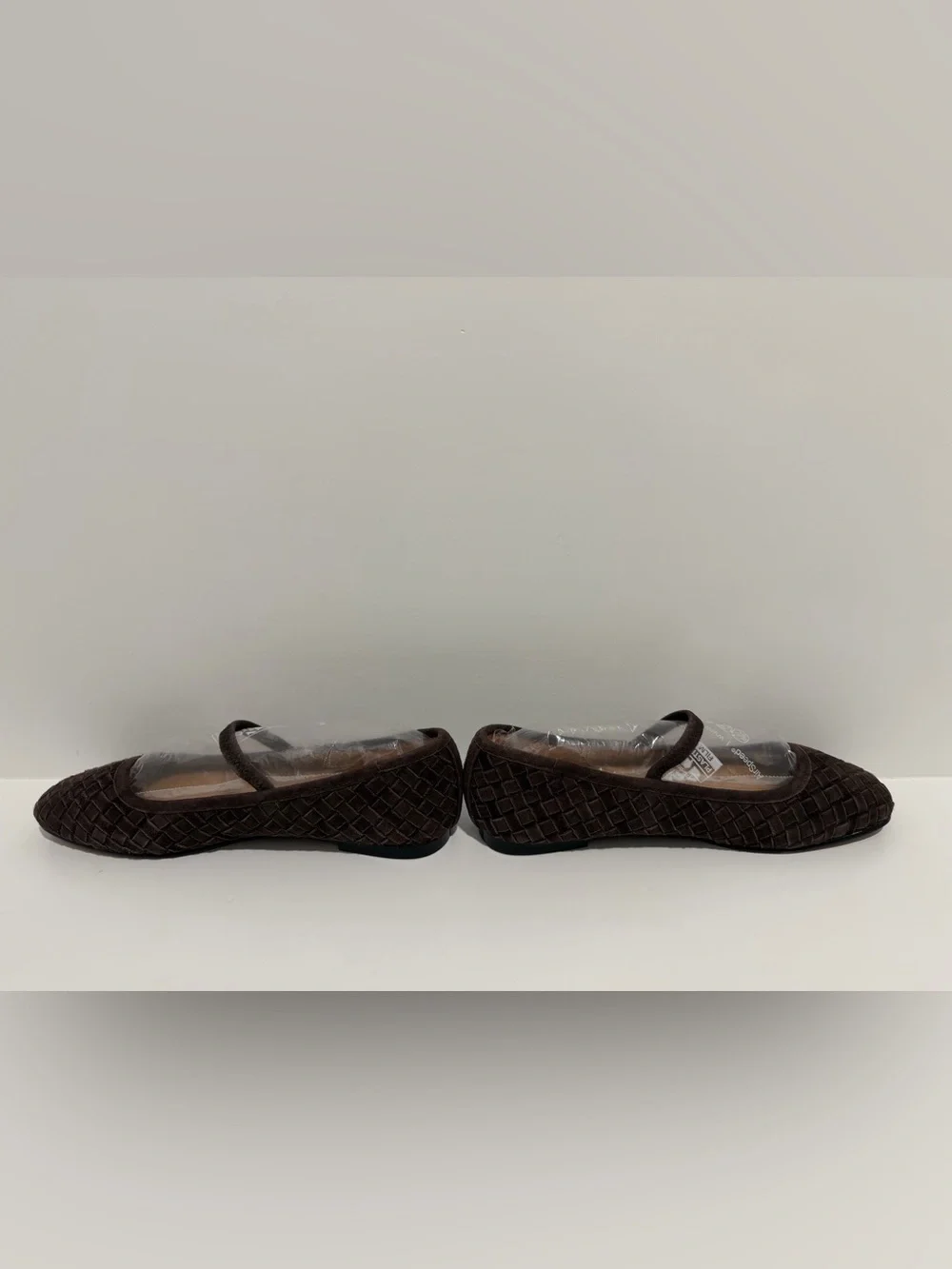 NEW Madewell The Greta Ballet Flat in Woven Dark Roast Suede NU879 $138 size 7